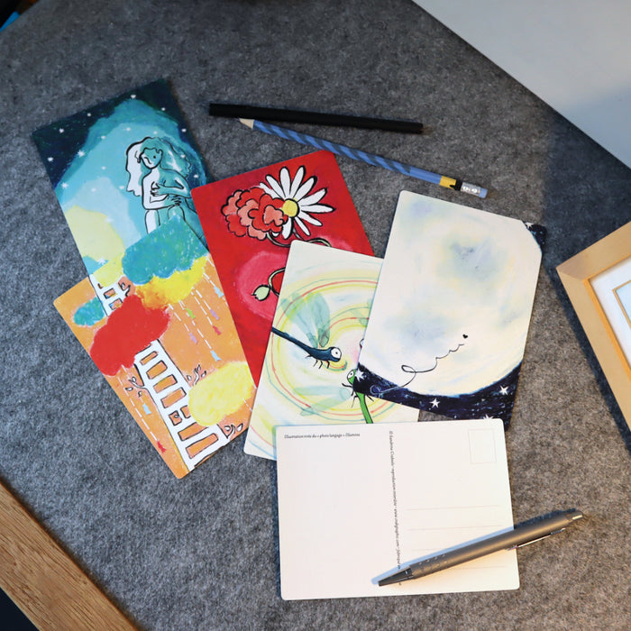 Lot de 3 Cartes Postales Illustrées | Toujours plus haut !