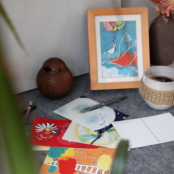 Lot de 3 Cartes Postales Illustrées | Toujours plus haut !