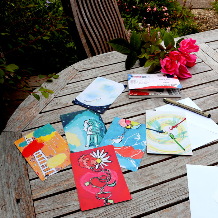 Lot de 3 Cartes Postales Illustrées | Toujours plus haut !